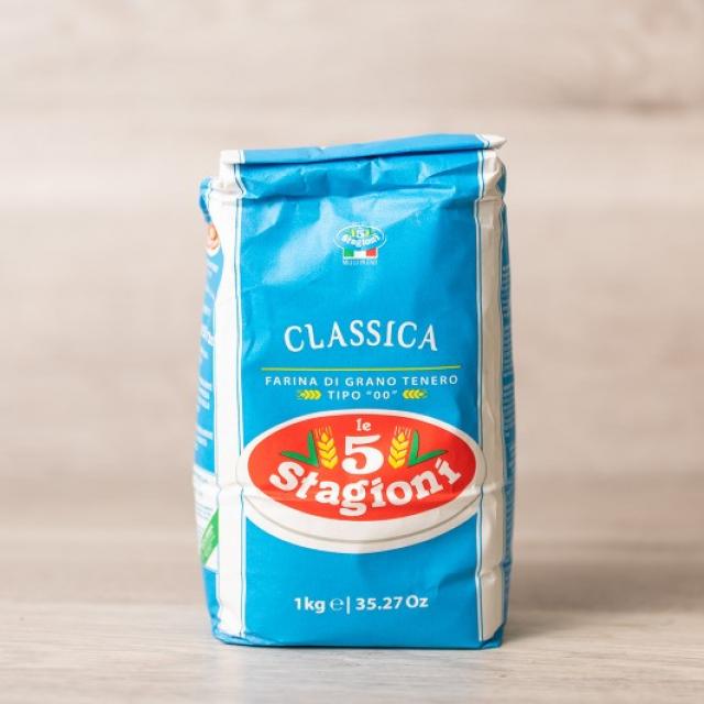   Le 5 Stagioni, Farine Italienne T00 idéale pour pâte a pizza, Farine classica 1kg  